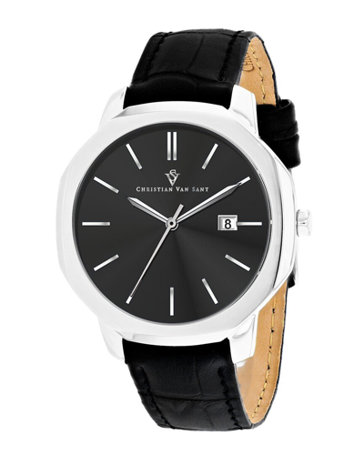 Christian Van Sant Octavius Slim Quartz Black Dial Men's Watch Cv0530