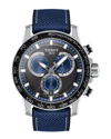 Tissot Men's Swiss Chronograph Supersport Blue Textile Strap Watch 40mm