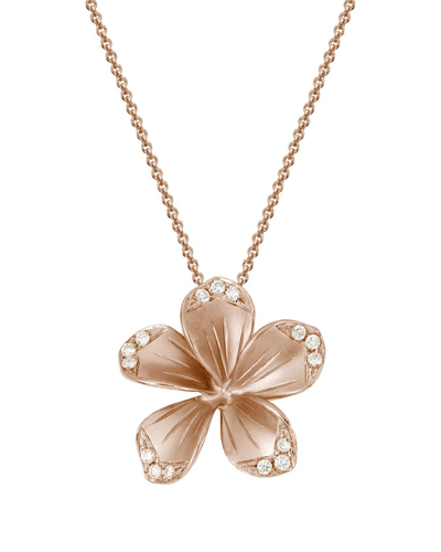 Diamond Select Cuts 14k Rose Gold 0.14 Ct. Tw. Diamond Pendant Necklace