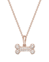 Diamond Select Cuts 14k Rose Gold 0.12 Ct. Tw. Diamond Pendant Necklace