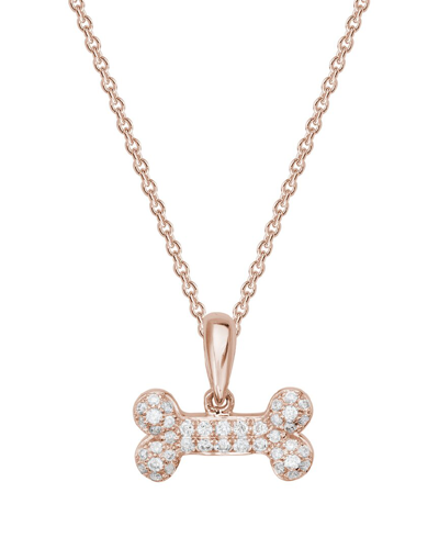 Diamond Select Cuts 14k Rose Gold 0.12 Ct. Tw. Diamond Pendant Necklace
