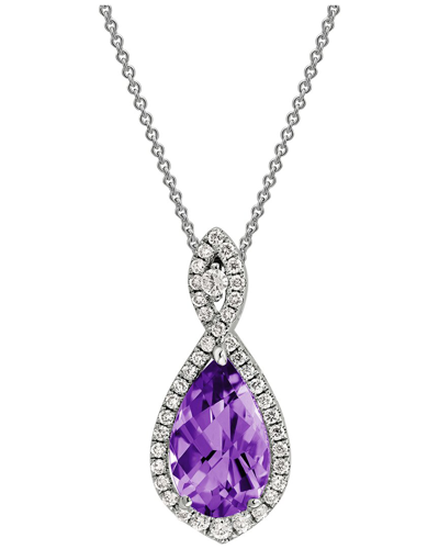 Diamond Select Cuts 14k 2.25 Ct. Tw. Diamond & Amethyst Necklace