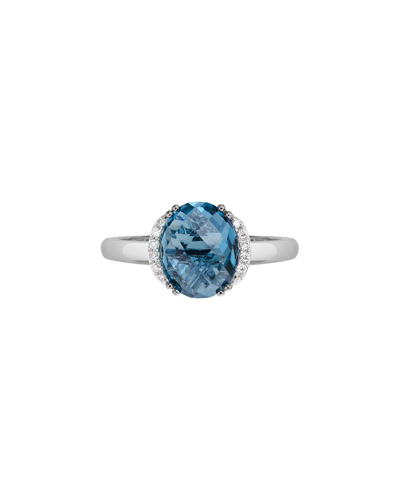 Diamond Select Cuts 14k 3.49 Ct. Tw. Diamond & London Blue Topaz Ring