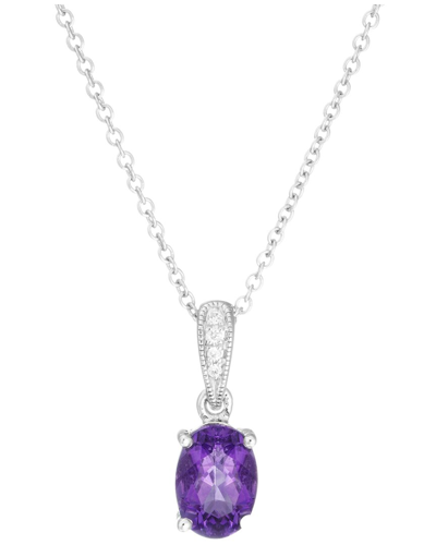 Diamond Select Cuts 14k 0.78 Ct. Tw. Diamond & Amethyst Necklace