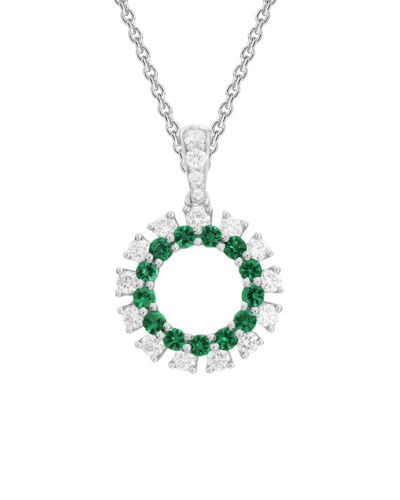 Diamond Select Cuts 14k 0.48 Ct. Tw. Diamond & Emerald Necklace