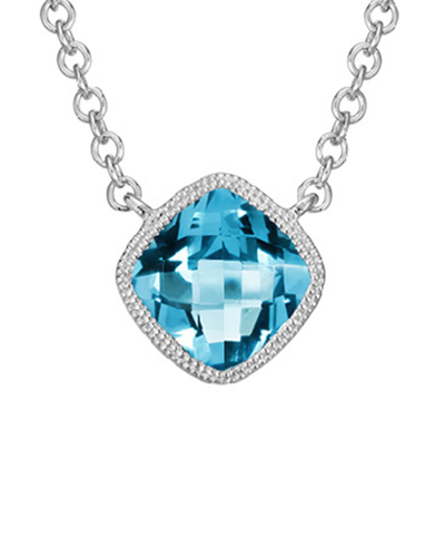 Diamond Select Cuts 14k 1.13 Ct. Tw. Diamond & Blue Topaz Necklace
