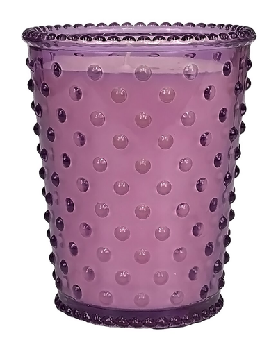 Simpatico Lilac Hobnail Glass Candle In Purple