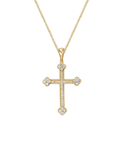 Diamond Select Cuts 14k 0.15 Ct. Tw. Diamond Cross Necklace