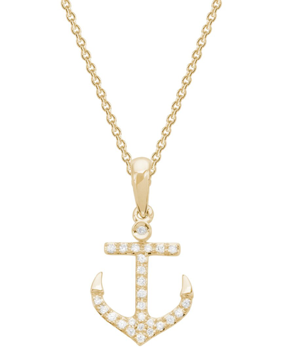 Diamond Select Cuts 14k Diamond Anchor Necklace