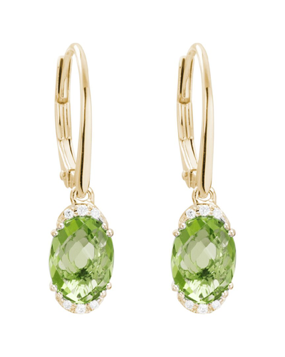 Gemstones 14k 2.91 Ct. Tw. Diamond & Peridot Earrings