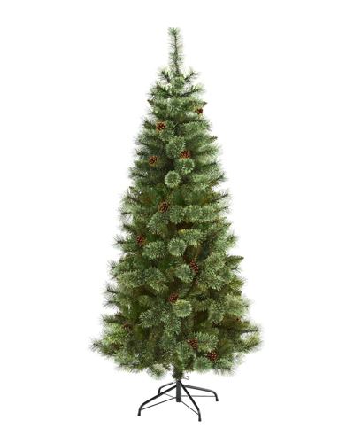 Nearly Natural 6ft White Mountain Pine Artificial Christmas Tree With 477 Bendable Branches In Green
