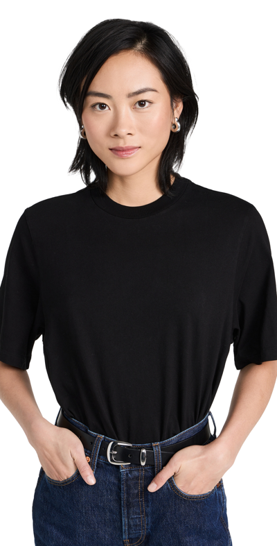 Re/done Oversized Tee In Black