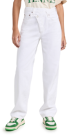 Agolde Criss Cross Jeans In Milkshake