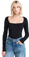 FREE PEOPLE HAVE IT ALL LONG SLEEVE TEE WASHED BLACK
