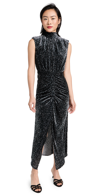 Ramy Brook Lennon Leopard-print Velvet Midi Dress In Black Combo Printed Velvet