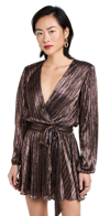 Ramy Brook Elise V-neck Mini Dress In Navy Combo Multi