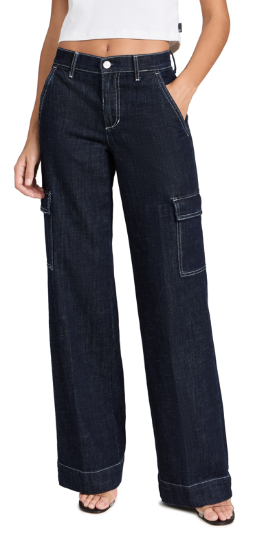 Joe's Jeans The Petra Cargo High Rise Wide Leg Jeans In Rinse