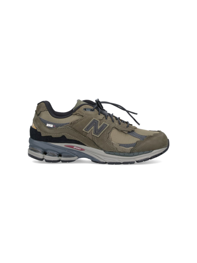 New Balance 2002rd Protection Pack Leather-trimmed Nubuck And Ripstop Sneakers In Green