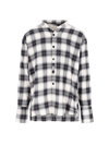 Greg Lauren Flannel Oversized Shirt With Raw Cut In Gray