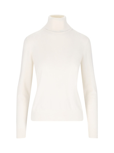 P.a.r.o.s.h Ribbed Turtleneck Sweater In Cream