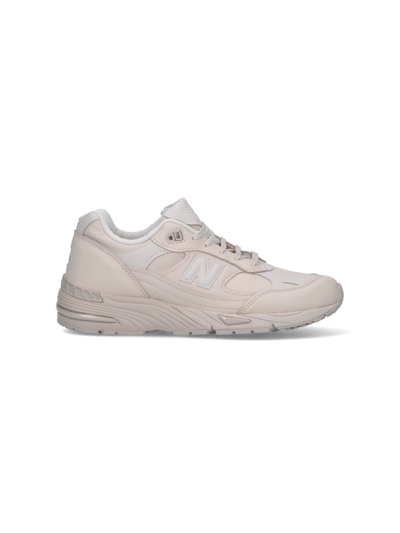 New Balance 'made In Uk 991v1' Sneakers In Cream