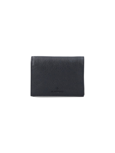 Il Bisonte Bi-fold Wallet "oliveta" In Black  