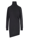 Isabel Marant Black Wool Blend Zip Knit Dress In Black
