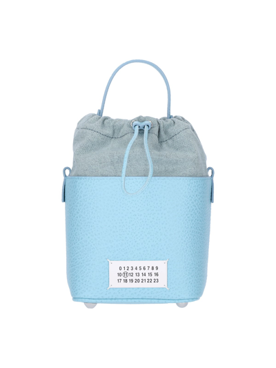 Maison Margiela Blue Small 5ac Bucket Bag In Light Blue