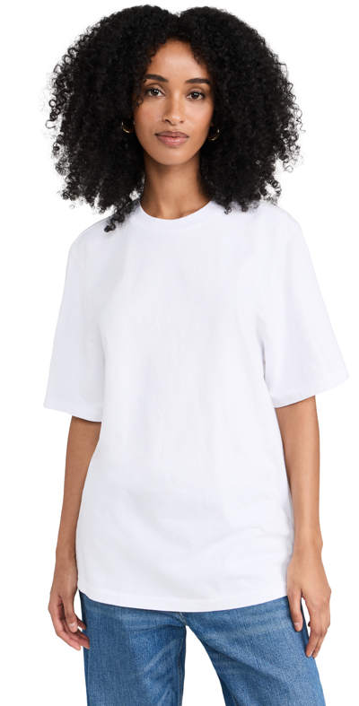 Re/done Oversized Tee In Optic White