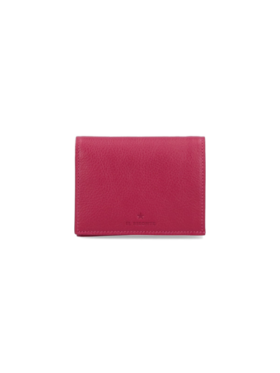 Il Bisonte Bi-fold Wallet "oliveta" In Pink
