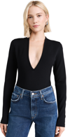 Agolde Zena Bodysuit Black In Black