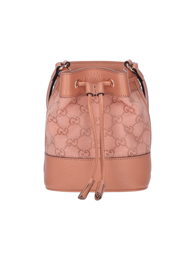 Gucci 'ophidia Gg' Mini Bucket Bag In Pink