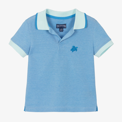 Vilebrequin Kids' Boys Blue Organic Cotton Polo Shirt
