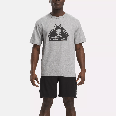 Reebok Basketball Above The Rim Graphic T-shirt In Grey