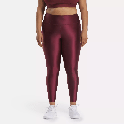 Reebok Lux Shine High-rise Leggings (plus Size) In Red