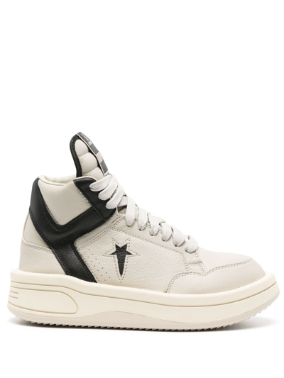 Rick Owens Drkshdw X Converse Turbowpn Leather Sneakers In Grey