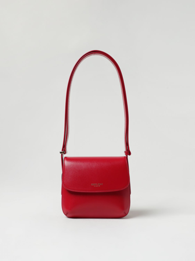 Giorgio Armani La Prima Leather Shoulder Bag In Cherry
