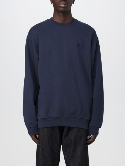 A.p.c. X Jw Anderson Cotton Crewneck Sweatshirt In Blue