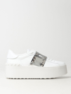 Valentino Rockstud Thick Sole And Low-cut Casual Shoes In Silver