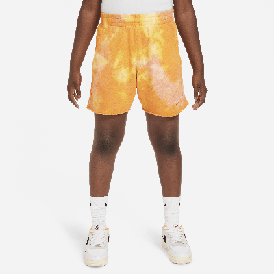 Nike Sportswear Club Fleece Big Kids' Shorts (extended Size) In Orange