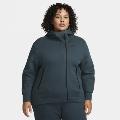 Nike Women's  Sportswear Tech Fleece Oversized Full-zip Hoodie (plus Size) In Green