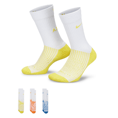 Nike Unisex Nocta Crew Socks (3 Pairs) In Multicolor
