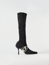 Diesel Eclipse D-eclipse Kbt Boots Black Denim Knee-high Boot With Logo - D-eclipse Kbt Boots In Black