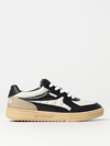 Palm Angels University Panelled Leather Sneakers In Black