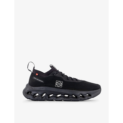 Loewe X On Men's Cloudtilt Knit Running Sneakers In All Black