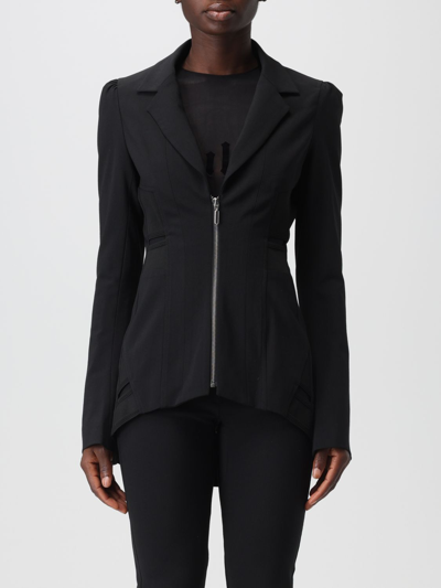 Jean Paul Gaultier Zip-front Cut-out Jacket In Black