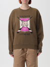 Maison Kitsuné "college Fox" Crew Neck Sweatshirt In Grey