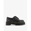 DR. MARTENS' DR. MARTENS WOMEN'S BLACK 8053 QUAD PLATFORM-SOLE LEATHER LACE-UP SHOES