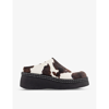 Miista Womens Kristi Faux Cow Hide Mules In Brown Cow In Cow Print