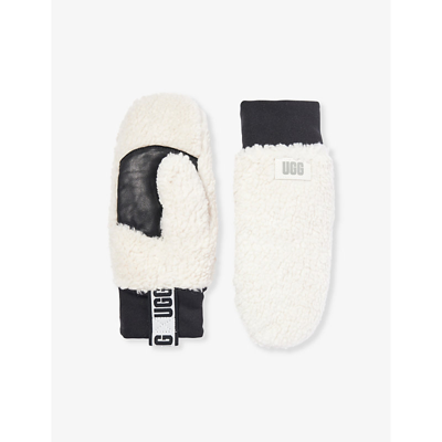 Ugg Womens Nimbus Sherpa Brand-patch Faux-shearling Gloves